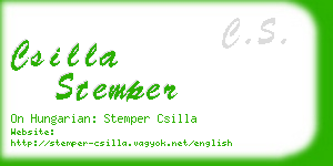csilla stemper business card